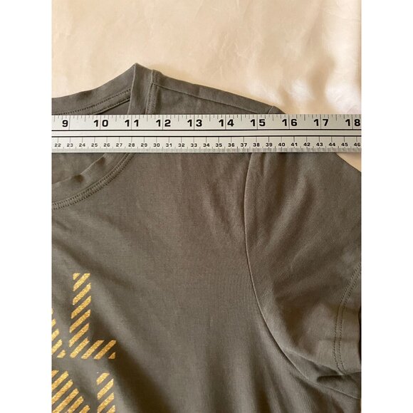 Calvin Klein Olive Gold Round neck Tee Top T-shirt Short Sleeves Size L - Picture 11 of 12